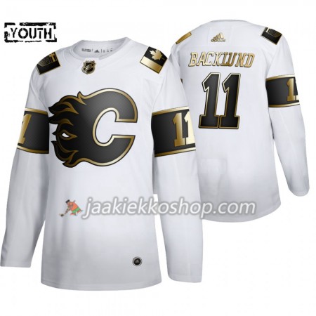 Lapsille NHL Calgary Flames Pelipaita Mikael Backlund 11 Adidas 2019-20 Golden Edition Valkoinen Authentic